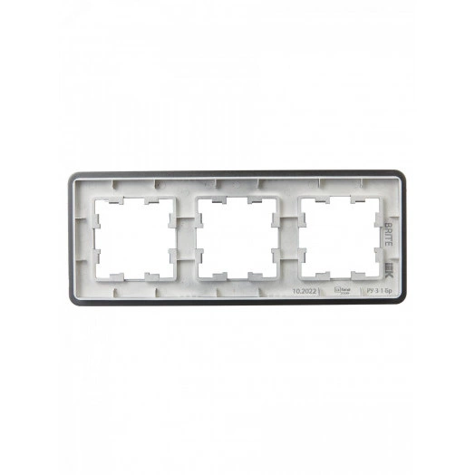 BRITE Рамка 3 поста РУ-3-1-Бр металл титан RE IEK