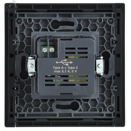 FORTE&PIANO Розетка USB A+C 3,1А FP150 черный IEK