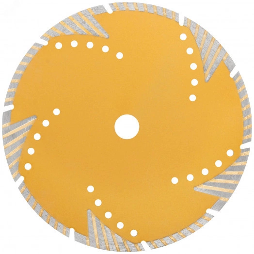 Диск отрезной алмазный универсальный с защитными секторами (сухая и влажная резка) 230х2.5х7.5х22.2 мм