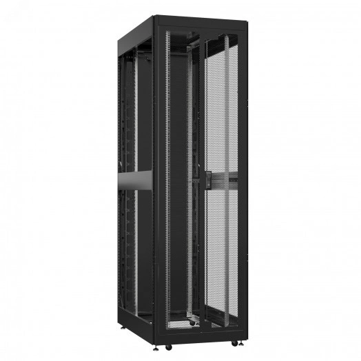 Шкаф серверный 42U 800х1200 передняя дверь: двустворчатая перфорированная IP20. задняя дверь: одностворчатая перфорированная IP20. боковые панели: без. цвет: черный RAL9005 