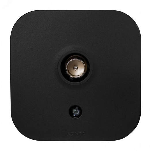 Розетка TV (телевизионная) - Legrand Quteo -      звезда IP20 накладной монтаж - чёрный матовый