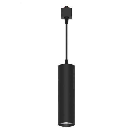 Светильник трековый на шинопровод ДПО GU10 без лампы на подвесе черный