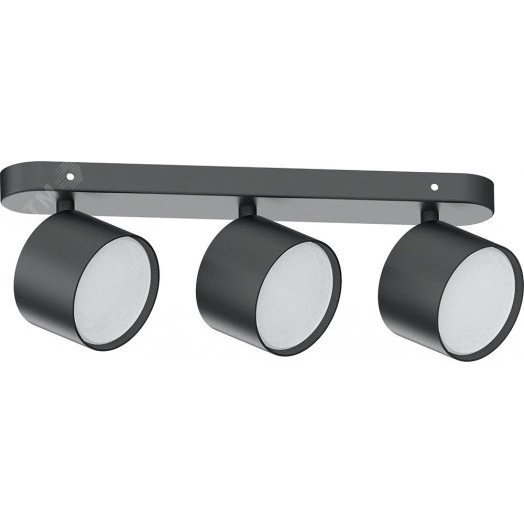 Светильник ДБО 3хGX53 без ламп наклонный черный