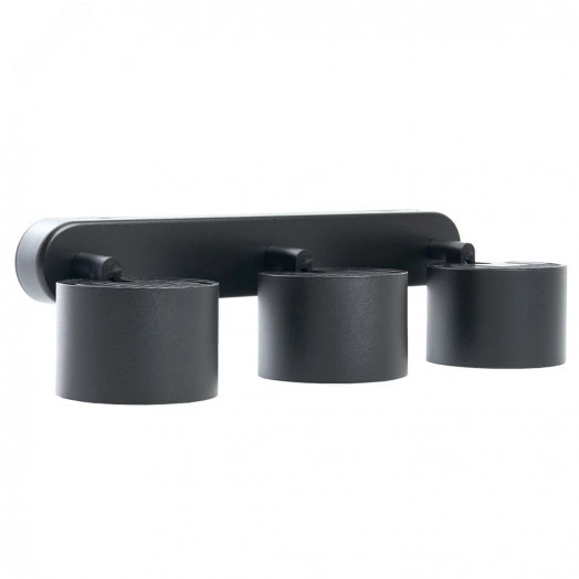 Светильник ДБО 3хGX53 без ламп наклонный черный