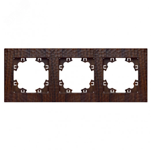 Рамка фактурная 3 поста универсальная UNIVersal Афина венге (еврослот)