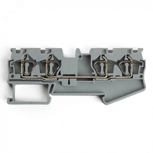Зажим самозажимной, 4-проводной проходной ЗНИ - 2,5, JXB ST 2,5, серый