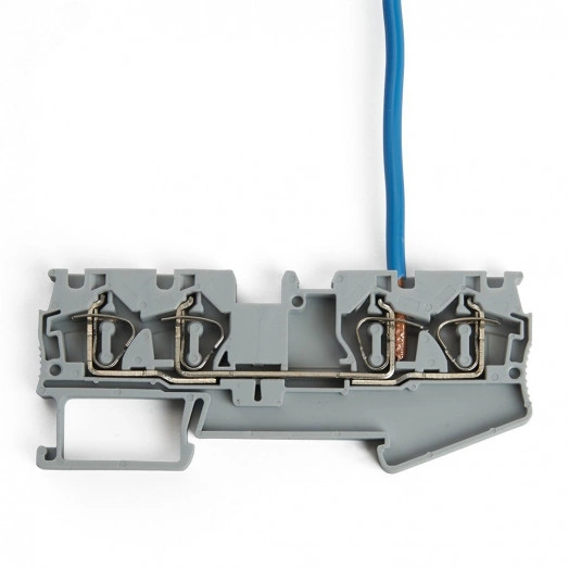 Зажим самозажимной, 4-проводной проходной ЗНИ - 2,5, JXB ST 2,5, серый