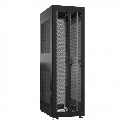Шкаф серверный 52U 800х1000 передняя дверь: двустворчатая перфорированная IP20. задняя дверь: двустворчатая перфорированная IP20. боковые панели: перфорированные. цвет: черный RAL9005 