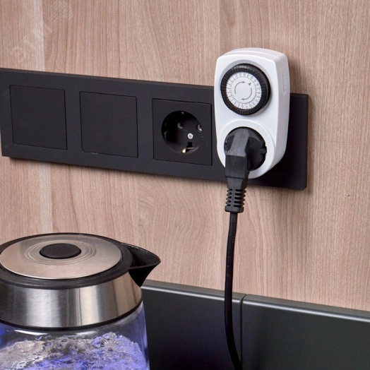 Розетка с механическим таймером суточный 30мин/24ч 48 ON/OFF RX-21