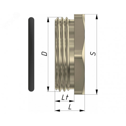 Заглушка латунная шестигранная ЗР2-ЛР-М20х1,5 IP66/IP67/IP68 ГОФРОМАТИК