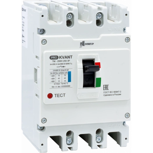 Выключатель автоматический PRO.KVANT MA-250S 3P 100A 50kA