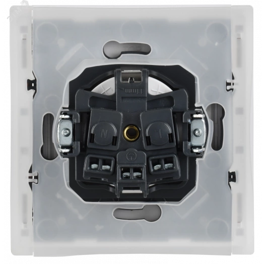 FORTE&PIANO Розетка 1-местная с заземлением с защитными шторками и крышкой винтовое крепление 16А IP44 FP221 белый IEK