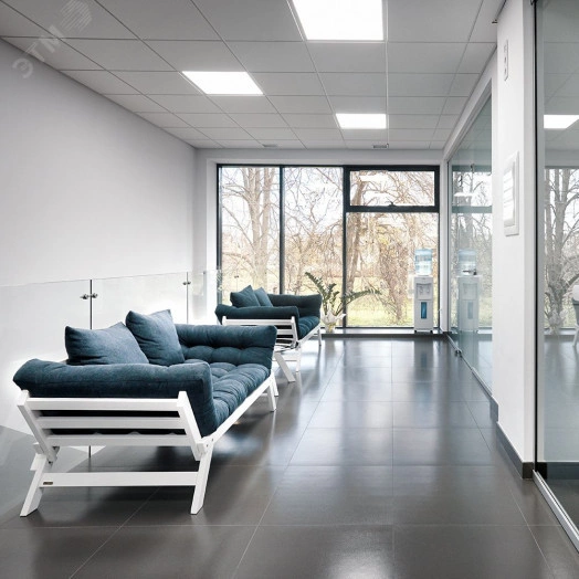 Светильник светодиодный ДВО-36w 595х595х40 4000К 3600Лм CRI90 c блоком аварийного питания 1ч матовый TR Армстронг