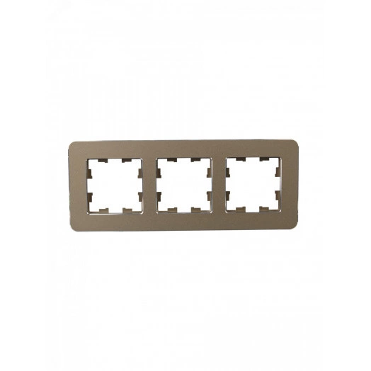 BRITE Рамка 3 поста РУ-3-1-Бр металл латунь RE IEK