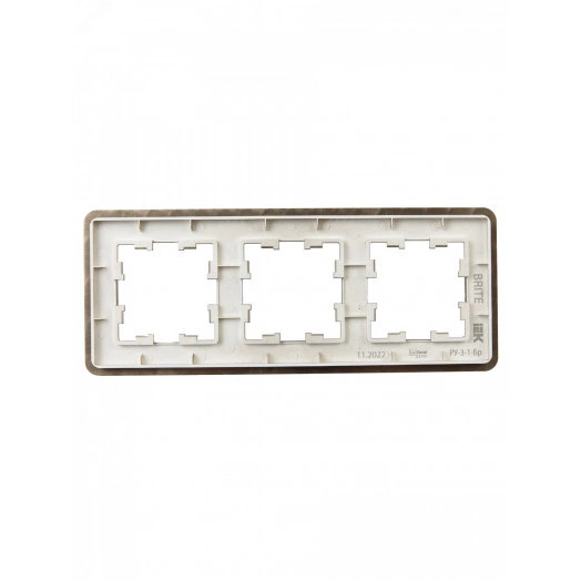 BRITE Рамка 3 поста РУ-3-1-Бр металл латунь RE IEK