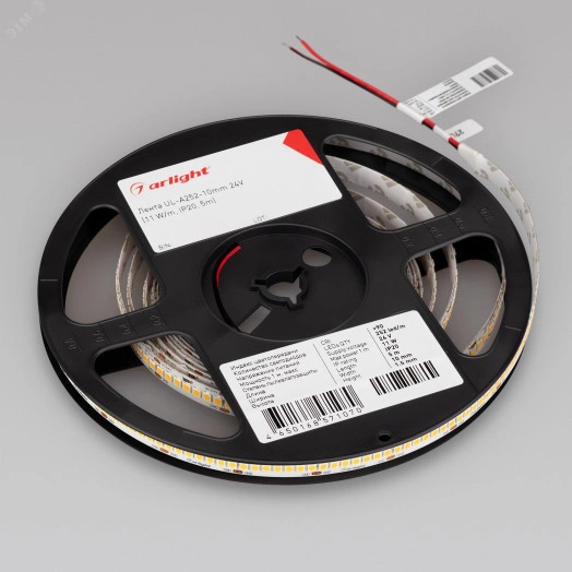 Лента UL-A252-10mm 24V Day4000 (11 W/m, IP20, 5m) (Arlight, 7 лет)