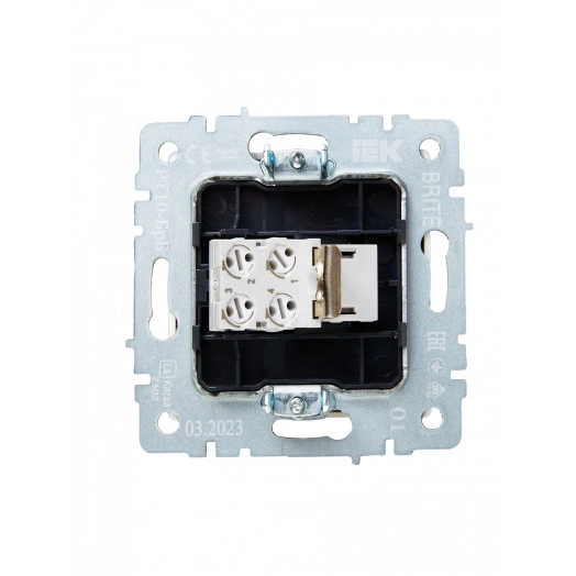 BRITE Розетка телефонная RJ11 РТ10-БрБ белый IEK