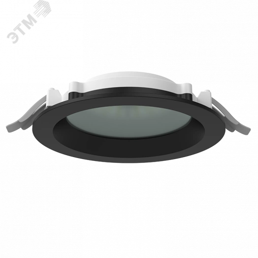 Светильник светодиодный DL-01 Pro 160 мм 25 Вт 4000 К CRI90 176x51 мм IP65/40 RAL9005 черный муар с защитным силикатным стеклом DALI