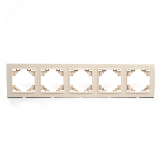 Рамка пятиместная горизонтальная, Эрна, слоновая кость Stekker
