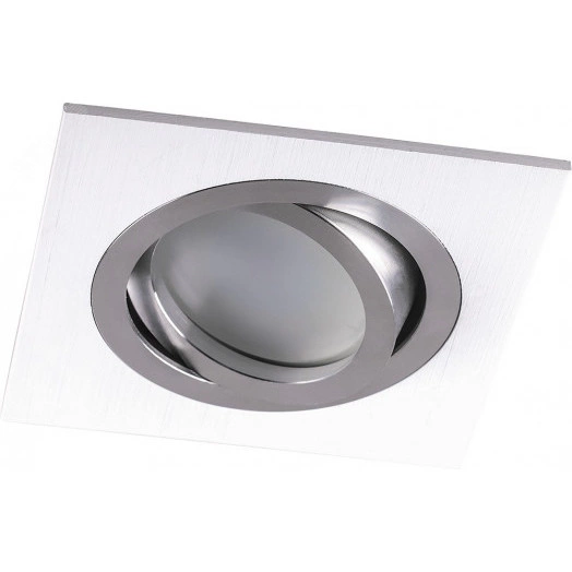 Светильник ИВО-50w G5.3 поворотный квадратный белый-хром