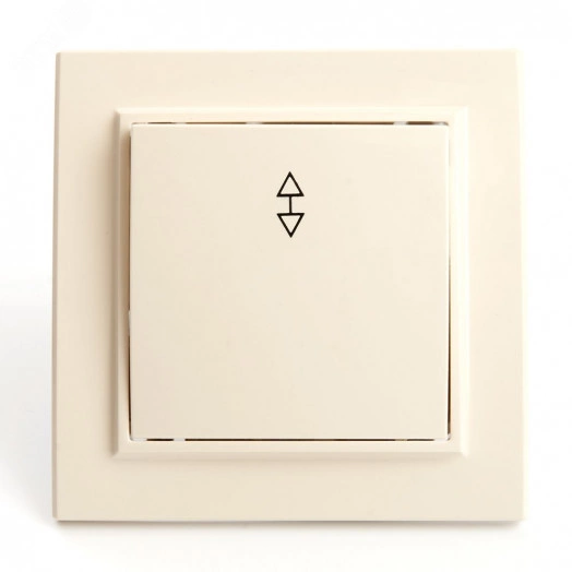 Переключатель одноклавишный, 250В, 10А, серия Эрна, слоновая кость Stekker