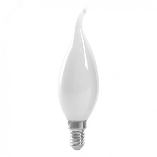 Лампа светодиодная LED 15вт Е14 белый матовая свеча на ветру FILAMENT