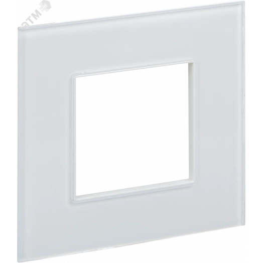 SKANDY Рамка 1-местная SK-F21W стекло арктический белый IEK