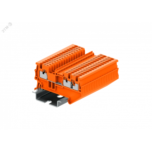Клемма TP 1-2 проходная Push-in, сечение 1,5 мм. кв., оранжевая