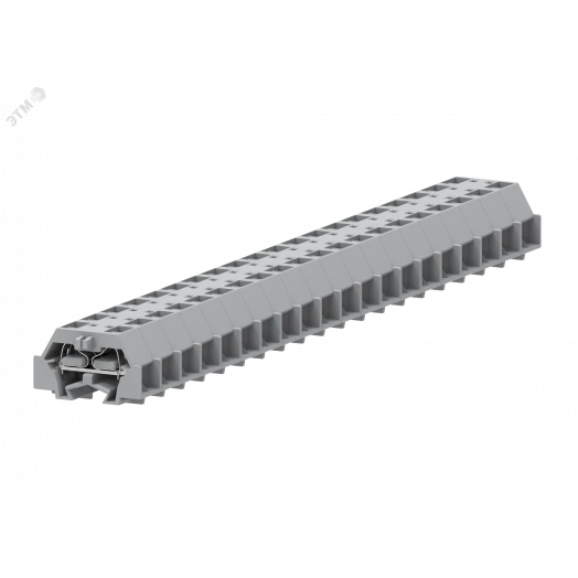 Клемма TB концевая 2-2 с бок. подключ. с защелк. ножками, серая