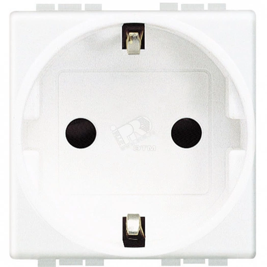 LivingLight Розетка силовая 2К+З с автоматическими клеммами белый