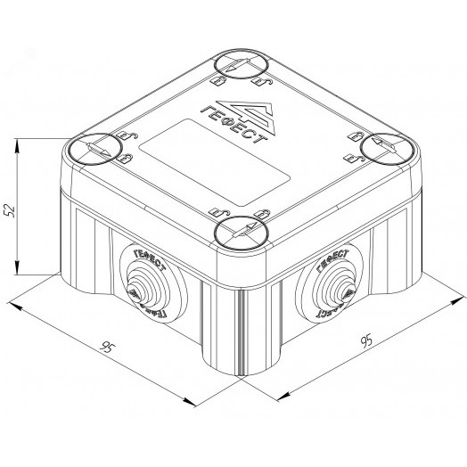 Коробка монтажная огнестойкая КМ-О-1010(П)(8к)-IP55