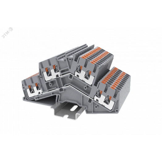 Клемма TP 2-уровневая угловая, сечение 2,5 мм. кв., серая