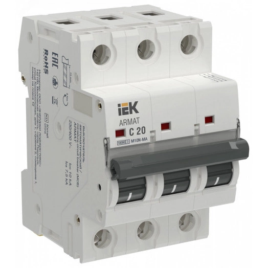 ARMAT Автоматический выключатель без теплового расцепителя M10N-MA 3P C 20А IEK