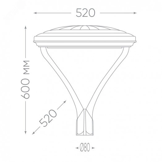 Светильник светодиодный уличный ДТУ-50w 5000К IP65