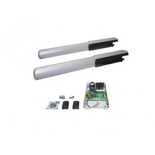 Комплект автоматики для двухстворчатых распашных ворот на основе привода А5000А с управлением через приложение (блок управления ZM3E, фотоэлементы)