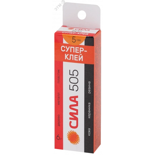 Супер-клей 6 г пластик туба в кор. 505-6 СИЛА 505