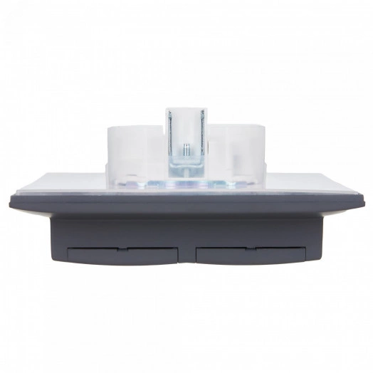 SKANDY Розетка 2-местная и крышкой 16А в сборе IP44 SK-R12T титан IEK