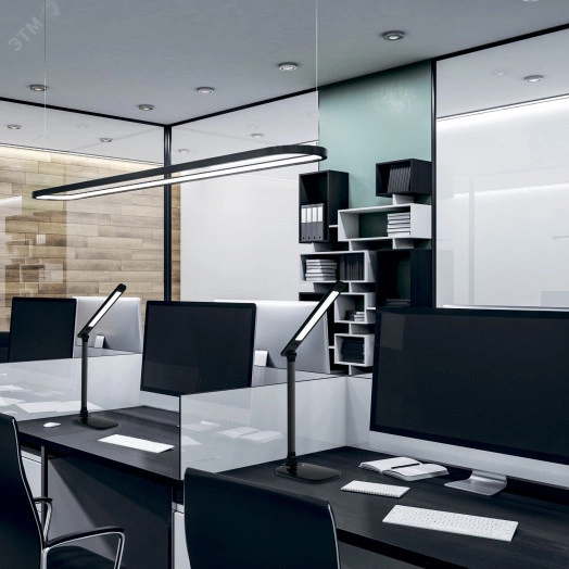 Светильник настольный светодиодный LED 10 Вт 590 Лм 2700-6000К модель GTL504 черный с USB разъемом диммируемый Qplus Gauss