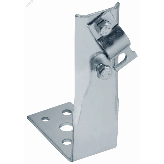 Держатель проводника круглого 6-10мм винтовой угловой h=60мм оцинкованная сталь HDZ IEK