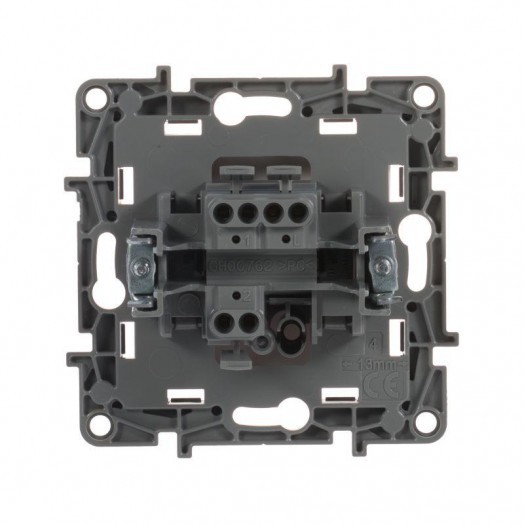 Механизм переключателя 1-кл. СП Etika 10А IP20 250В 10AX безвинт. зажимы бел. Leg 672205