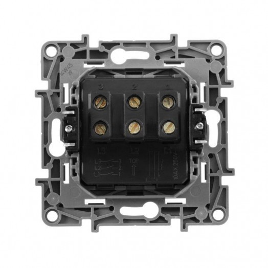 Механизм выключателя 3-кл. СП Etika Plus 10А IP20 250В 10AX винт. зажимы алюм. Leg 672413