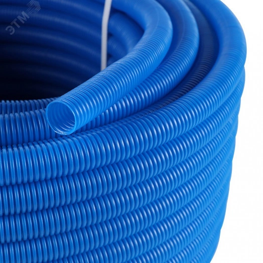 Труба гофрированная 23 синяя, для трубы 16, бухта 50м