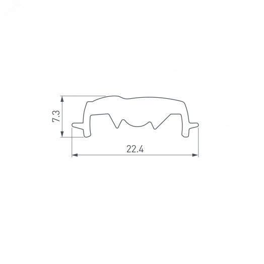 Экран асимметричный SL-LINE-W20-2500 (Arlight, Пластик)