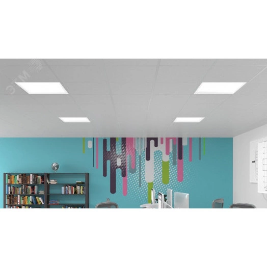 Светильник LED ОФИС УНИВЕРСАЛ CRI90 (СВО) 38Вт 4000Лм 4,0К КСС Д IP40 опал с БАП 1ч