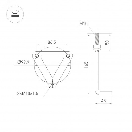 Светильник LGD-LANDMARK-BOLL-H1200-20W Warm3500-MIX (GR, 300 deg, 230V) (Arlight, IP65 Металл, 5 лет)