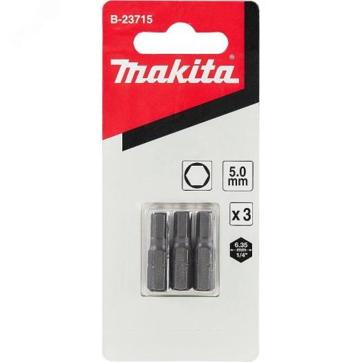 Насадка бита HEX5.0, 25 мм, C-form, 3 шт.