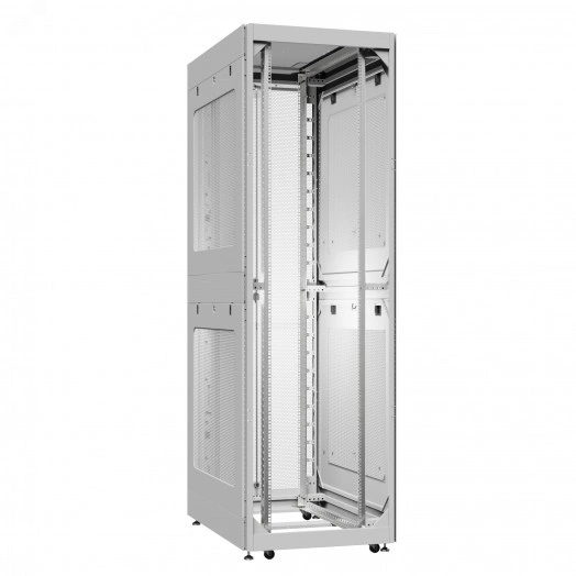 Шкаф серверный 42U 800х1000 передняя дверь: без. задняя дверь: двустворчатая перфорированная IP20. боковые панели: перфорированные. цвет: серый RAL7035 
