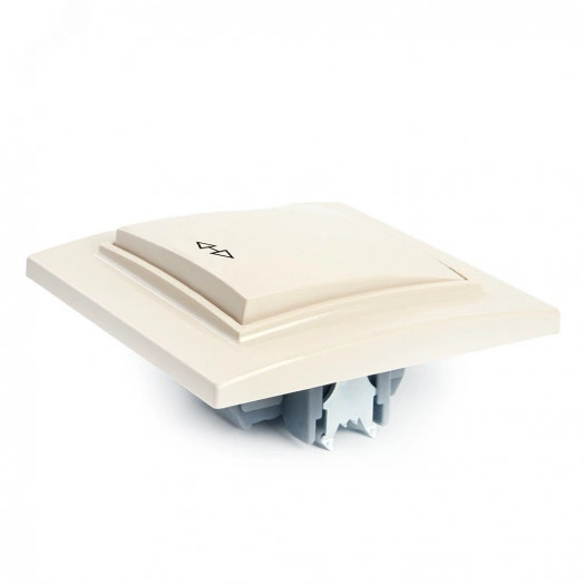 Переключатель одноклавишный перекрестный, 250В, 10А, серия Эрна, слоновая кость, Stekker