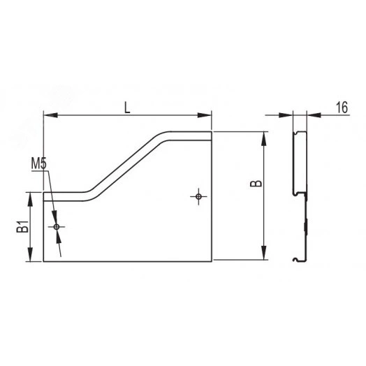 Крышка на переходник RRS левосторонний 600/400 в комплекте с метизами и пластинами PTCE