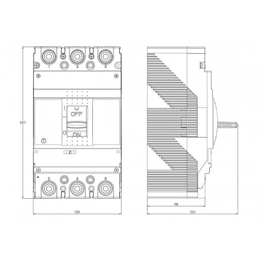 Выключатель автоматический YON MGS400 3P 320-400A 75kA